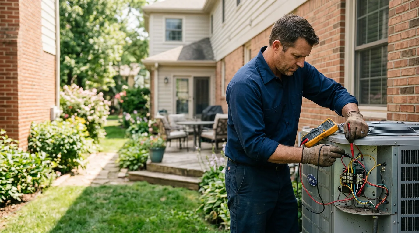 HVAC technician working near Staples, TX